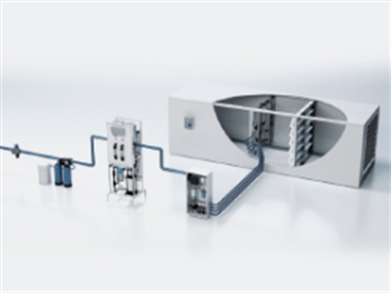 Schematischer Aufbau eines Hybrid-Luftbefeuchters