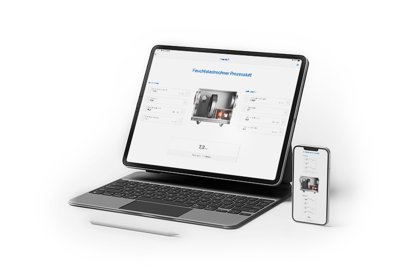 Feuchtelastrechner Tablet & Mobile