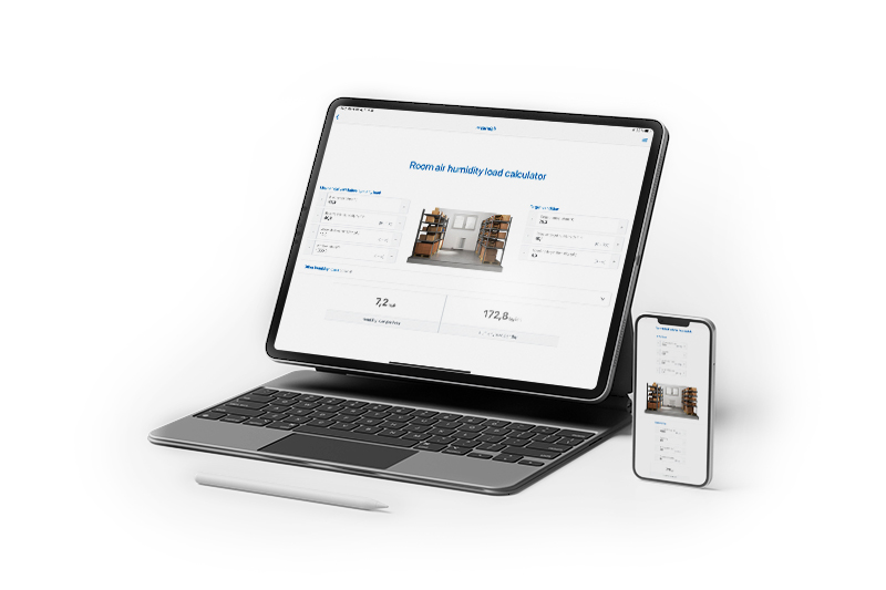 Moisture Load Calculator for Tablet and Mobile
